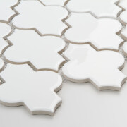 Raw Decor Arabeska Dover Pure White Szkliwiona 27,5×26 cm Mozaika