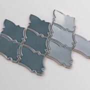 Raw Decor Arabeska Shield Teal Blue 22,4×27,1 cm Mozaika