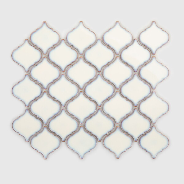 Raw Decor Arabeska Średnia Kremowa Szkliwiona 24,5×29,3 cm Mozaika