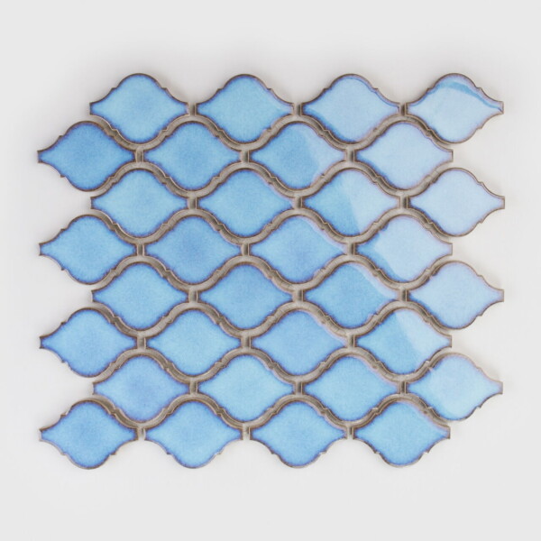 Raw Decor Arabeska Mała Light Blue Szkliwiona 28,2×25,2 cm Mozaika