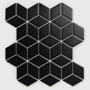 Raw Decor Diamont Czarny Matowy 30,5x26,6 cm Mozaika