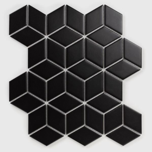 Raw Decor Diamont Czarny Matowy 30,5×26,6 cm Mozaika