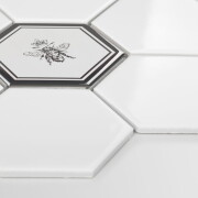 Raw Decor Heksagon XL Silver Bee 25,6×29,5 cm Mozaika