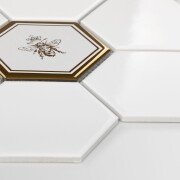 Raw Decor Heksagon XL Gold Bee 25,6×29,5 cm Mozaika