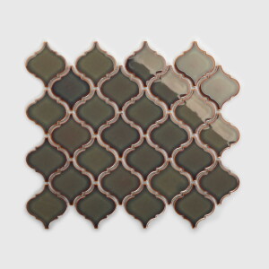 Raw Decor Arabeska Średnia Szary Palony Szkliwiona 24,5x29,3 cm Mozaika