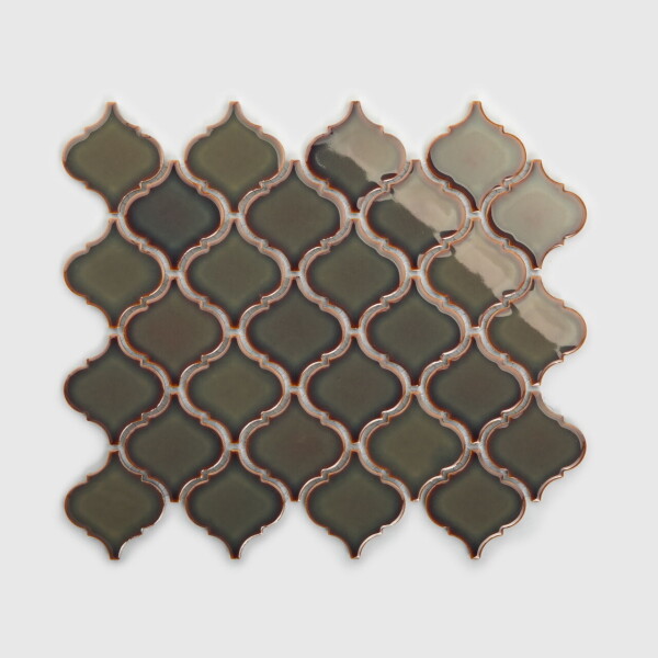 Raw Decor Arabeska Średnia Szary Palony Szkliwiona 24,5×29,3 cm Mozaika