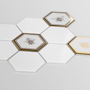 Raw Decor Heksagon XL Gold Bee 25,6×29,5 cm Mozaika