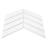 Dunin Royal Chevron White Matt 31,8x22,4 cm - obrazek 2