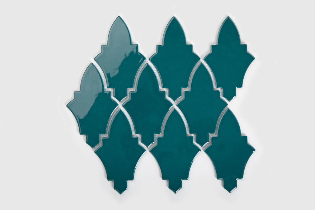 Raw Decor Arabeska Shield Ocean Granate Szkliwiona 22,4x27,1 cm Mozaika