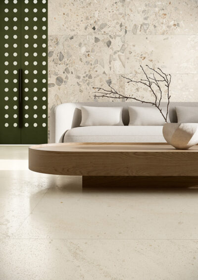 Ceramica Fioranese I Ciottoli Sabbia Avorio Nat. Rtt. 90,6x90,6 cm LM901R - obrazek 3
