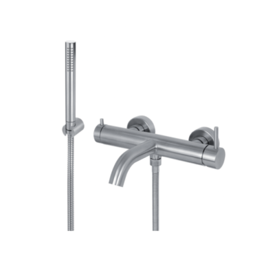 Bateria wannowa ścienna Tiber Steel V17086