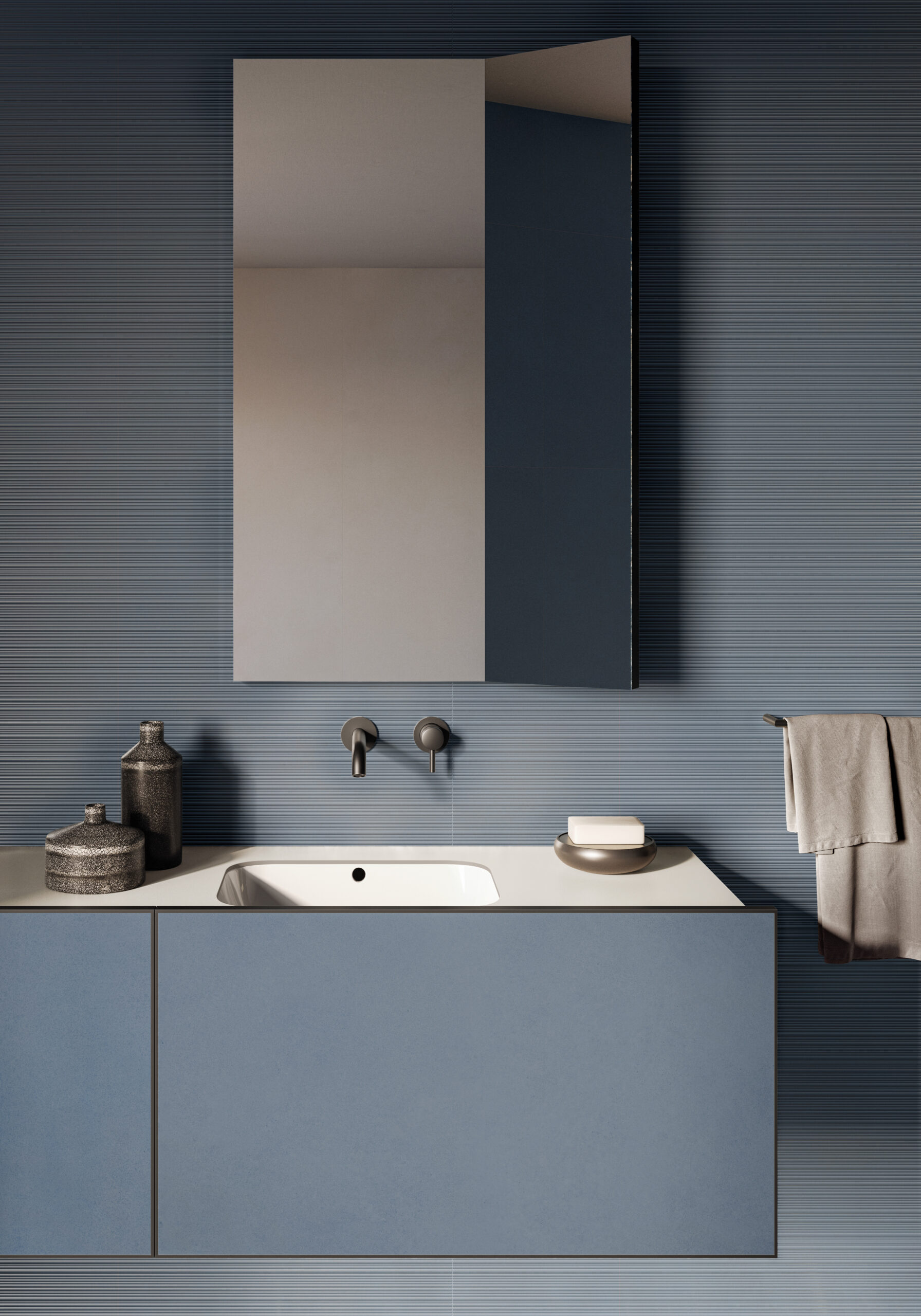 Italgraniti Nuances Cielo Ribbed Rtt. 60X120 cm NU10BAR - obrazek 2