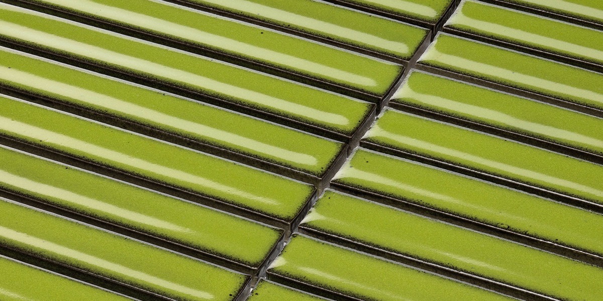Barwolf Stripes Reed Green Glossy 29,6x29,9 cm KIT-23005 - obrazek 2